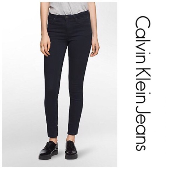 calvin klein black stretch jeans